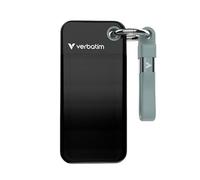 Verbatim Pocket SSD 128 GB SSD Externo USB 3.2 Gen 2, hasta 1000 MB/s de Lectura y Escritura, Disco Duro portátil para PC, Mac y Consola, Negro/Gris