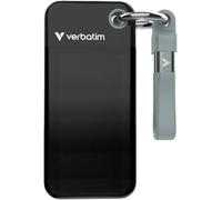 Verbatim Pocket SSD 512 GB SSD Externo USB 3.2 Gen 2, hasta 1000 MB/s de Lectura y Escritura, Disco Duro portátil para PC, Mac y Consola, Negro/Gris