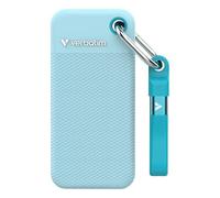 Verbatim Pocket SSD de 2 TB, SSD Externa USB 3.2 Gen 2, hasta 1000 MB/s de Lectura y Escritura, Disco Duro Externo con 2 Fundas de Goma (Negro y Azul Polar) para PC, Mac y Consola, Azul