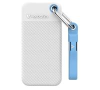 Verbatim Pocket SSD - Disco Duro Externo (2 TB, USB 3.2 Gen 2, hasta 1000 MB/s de Lectura y Escritura, Incluye 2 Fundas de Goma, Color Blanco y Azul Claro), Color Blanco