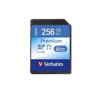 Verbatim Premium U1 SDXC Tarjeta de Memoria - 256 GB - Tarjeta SD para videograbaciones Full HD - protección contra Escritura integrada - Negra - Tarjeta de Memoria SD para cámara, PC y más