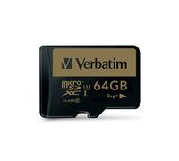 Verbatim Pro+ Micro Sd Class 10 64gb One Size Black