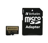 Verbatim Pro+ microSDHC 64GB Clase 10 UHS-3 MLC 90MB/s con adaptador resistente agua/golpes
