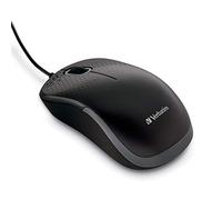 Verbatim Ratón óptico silencioso con cable USB, mouse silencioso con cable para PC, Mac, portátil, Chromebook, color negro 70749