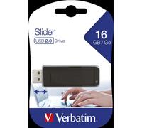 Verbatim Slider - Unidad USB de 16 GB - Negro ( 98696 )
