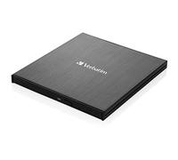 VERBATIM Slimline Grabadora de Blu-ray externa compacta I USB 3.1 con conexión USB-C IGrabadora y Reproductor de Blu-ray externo I Ultra HD 4K I I Unidad de Blu-ray externa I negro