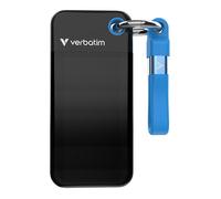 Verbatim SSD Portátil Pocket USB-C 3.2 de 2 TB, Negro y Azul, 1000 MB/s, Compatible con Windows y Mac