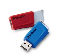 Pack 2x Pen Drive USB3.2 32GB (Rojo/Azul) - VERBATIM
