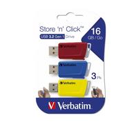 Verbatim 49306 Llave 16GO USB 3.0 PK3 R B J