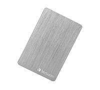 Verbatim Store 'n' Go ALU Slim I 2 TB I Plata I Disco Duro Externo I USB 3.2 Gen 1 I Disco Duro Externo de Aluminio I para Windows & Mac OS X I Disco Duro portátil I Disco Duro USB