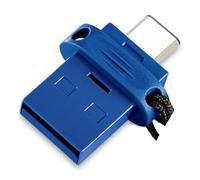 VERBATIM Store 'n' Go Dual Memoria USB I USB 3.2 Gen 1 y USB-C I 32 GB I Memoria extraíble 2en1 I USB-C / USB-A I Memoria externa para smartphone, laptop, notebook y Co I azul / negro