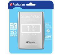 Verbatim Disco Duro Portátil Store 'n' Go USB 3.0 de 1 TB en color Plateado