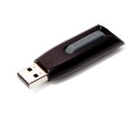VERBATIM Store 'n' Go V3 USB stick I Pen Drive USB 3.2 Gen 1 I 256GB I Memory Stick con mecanismo deslizante I USB 3 con interfaz SuperSpeed I Memoria externa para portátil, etc. I negro