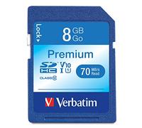 Verbatim Tarjeta de Memoria SDHC de 8 GB, UHS-I V10 U1 Clase 10, Azul (96318)