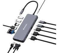 VERBATIM 32154 - Estación de acoplamiento, USB-C, 14 puertos