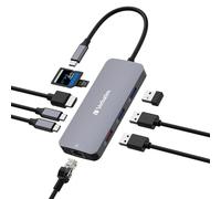 VERBATIM 32152 - Estación de acoplamiento, USB-C, 9 puertos