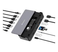 VERBATIM 32173 - Estación de acoplamiento, USB-C, 17 puertos, ranura SSD