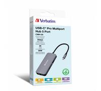VERBATIM 32150 - Estación de acoplamiento, USB-C, 5 puertos