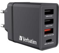 Verbatim USB Wall Charger 30W Black 1x USB-C PD 20W USB-A