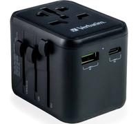 Verbatim UTA-02 Adattatore da viaggio per tutto il mondo + USB-A e USB-C