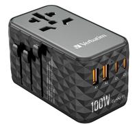 Verbatim uta-06 adaptador de enchufe eléctrico universal negro