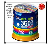 Verbatim VBR260RP100SV1 Blu-ray en blanco BD-R DL 50GB 1-6x 100 discos Nuevo ...