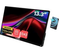 Verbatim WUXGA - Monitor táctil portátil de 13,3" (aluminio, con fuente de alimentación inalámbrica, batería externa de 5000 mAh)