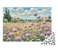 Verbena Rompecabezas de Papel Reciclado de crisantemos Rosas en Campo Rural, Regalo desafiante de Navidad 52x38cm/1000 Piezas