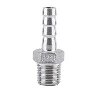 Verbindungsst¨¹ck f¨¹r Schlauch, gekoppelt, mit Gewinde, Adapter, Schlauchschaft aus Edelstahl, SS304 1/8 Zoll ~ 3/4 Zoll (1/4 x 8 mm)