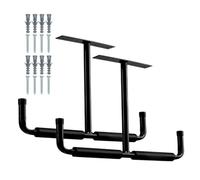 Verbpupl Estanterías De Almacenaje Elevado Techo para Garaje | 2 Piezas Organizador Metálico Resistente | Colgadores Techo Garaje,para Bicicletas, Escaleras, Equipo Deportivo, Cañas Pesca, Esquís,