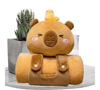 Verbpupl Mats de Siesta para Preescolar, Capybara Blanket - Linda Manta de Kids Soft Capybara portátiles | Lanzamientos de Cama cómodos de Uso múltiple, Almohadas de Viaje para oficinas, escuelas,