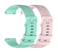 Verbstel Correas de reloj de silicona de liberación rápida, correas de repuesto de goma suave de alta calidad para hombres y mujeres, 18 mm, 20 mm, 22 mm (20 mm, verde/rosa)