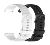 Verbstel Correas de reloj de silicona de liberación rápida, correas de repuesto de goma suave de alta calidad para hombres y mujeres, 18 mm, 20 mm, 22 mm (18 mm, blanco/negro)