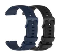 Verbstel Correas de reloj de silicona de liberación rápida, correas de repuesto de goma suave de alta calidad para hombres y mujeres, 18 mm, 20 mm, 22 mm (22 mm, azul profundo/negro)