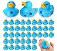 VercanMonth 60 piezas de recuerdos de fiesta de pata de perro azul - Pato de goma de 2 pulgadas a granel para patos, pequeños patos para niños, regalos de fiesta de cumpleaños, baby shower, baño