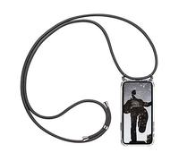 Verco Funda para Huawei P Smart 2020, funda con cordón para Huawei P Smart 2020, funda con banda de 2ª generación, collar para colgar, color gris