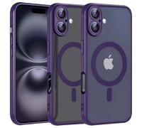 Verco Funda para iPhone 17, magnética para iPhone 17, funda mate a prueba de golpes, compatible con accesorios Magsafe, funda fina, color lila