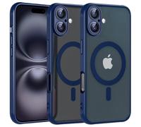 Verco Funda para iPhone 17, magnética para iPhone 17, funda mate resistente a los golpes, compatible con accesorios Magsafe, funda fina, azul
