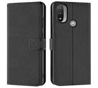 Verco Funda para Motorola Moto E20 E30 E40, Telefono Movil Case Compatible con Motorola E20 / E30 / E40 Libro Protectora Carcasa, Negro