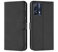 Verco Funda para Realme 9 5G, Realme 9 Pro 5G Telefono Movil Case Compatible con Realme 9 5G / Realme 9 Pro 5G Libro Protectora Carcasa, Negro