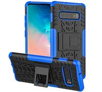 Verco Funda para Samsung Galaxy S10 Plus Funda, Armor Outdoor Funda para Galaxy S10+ Case Panzer Hard [Cover geeignet für Baustel], Azul