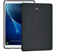 Verco Funda para Samsung Galaxy Tab A 10.1 2016, Tapa Trasera de TPU Flexible Carcasa Silicón Case [T580/T858], Negro