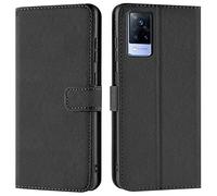 Verco Funda para Vivo V21 5G, Telefono Movil Case Compatible con Vivo V21 5G Libro Protectora Carcasa, Negro