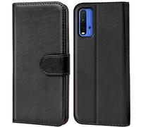 Verco Funda para Xiaomi Redmi 9T, Telefono Movil Case Compatible con Redmi 9T Libro Protectora Carcasa, Negro