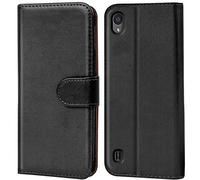 Verco Funda para ZTE Blade A7 2019, Telefono Movil Case Compatible con ZTE A7 2019 Libro Protectora Carcasa, Negro