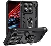 Verco Hybrid Armor Shield Case für Xiaomi 15 Hülle, extrem robust mit Magnet Fingerring Halter Handyhülle für Xiaomi 15 5G Panzerhülle Schwarz