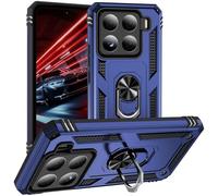 Verco Hybrid Armor Shield Case für Xiaomi 15 Hülle, extrem robust mit Magnet Fingerring Halter Handyhülle für Xiaomi 15 5G Panzerhülle Blau