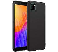 Verco para Huawei Y5P Funda de TPU, Carcasa Flexible Soft con protección antigolpes y diseño Transparente, Compatible con Huawei Y5P (5,45 Pulgadas), Negro