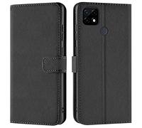 Verco para Realme 7i (Global Version) Funda Cartera, Funda Tipo Billetera de Cuero sintético con Ranura para Tarjetas, Compatible con Realme 7i (Global Version) (6,5 Pulgadas), Negro