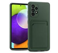 Verco Silicona Funda Compatible con Samsung Galaxy A52 4G/5G Case, para Samsung A52s 5G Carcasa de Prueba de Golpes con Ranura para Tarjetas para Samsung A52, Verde